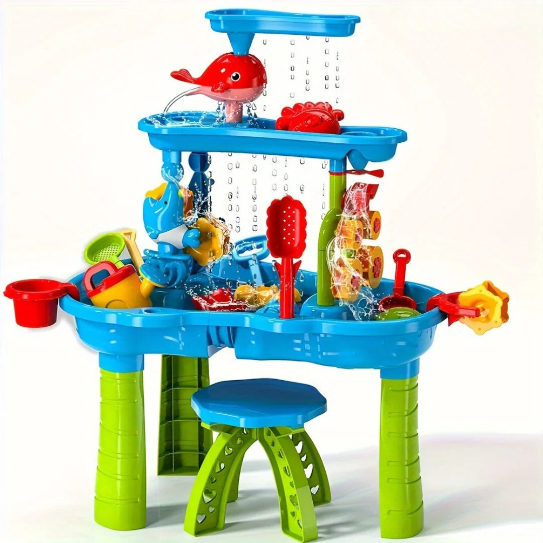 Orthorun 3-in-1 Outdoor Sand and Water Table for Kids